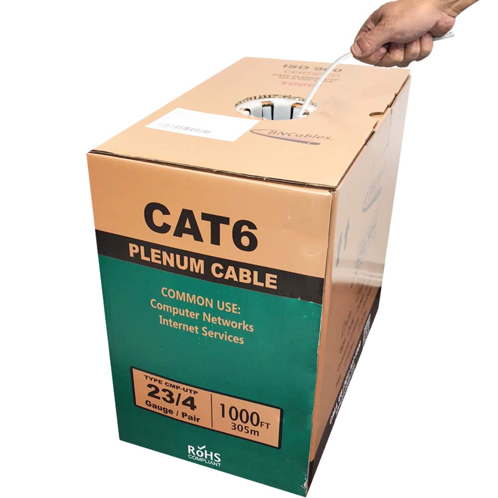 Amazon.com: BNCables 550MHZ CAT6 Plenum Cable 1000ft Blue, DSX